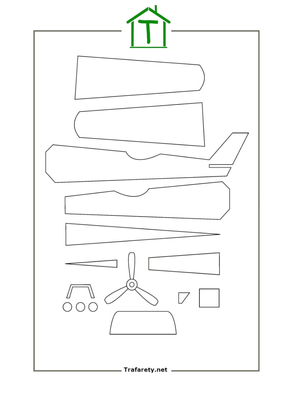 Трафареты для 3д ручки самолет