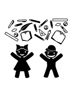 1 сентября − трафарет 34