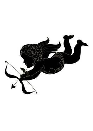 Трафареты ко Дню Святого Валентина 14 февраля − трафарет 24
