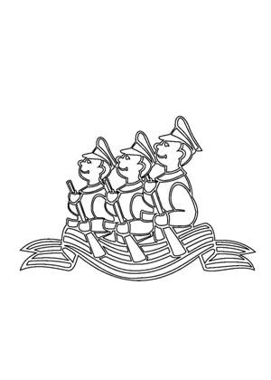 23 февраля − трафарет 10