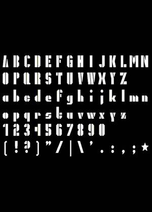 Трафареты Английский алфавит Английский алфавит − трафарет 12