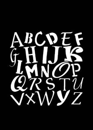 Трафареты Английский алфавит Английский алфавит − трафарет 14