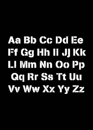 Трафареты Английский алфавит Английский алфавит − трафарет 24