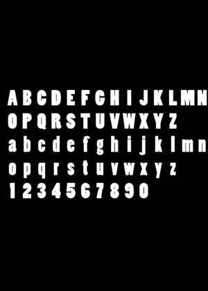 Трафареты Английский алфавит Английский алфавит − трафарет 3