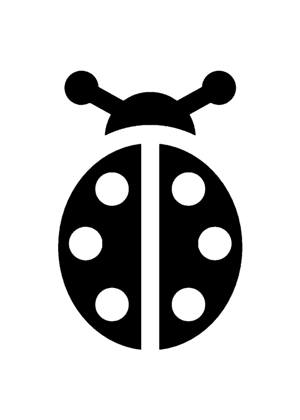 Трафареты Божья коровка Божья коровка − трафарет 10