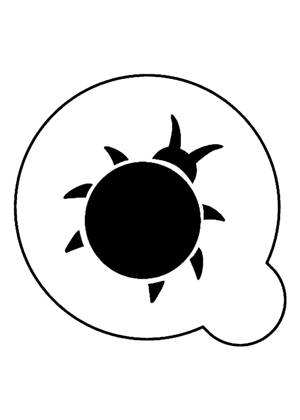 Трафареты Божья коровка Божья коровка − трафарет 12