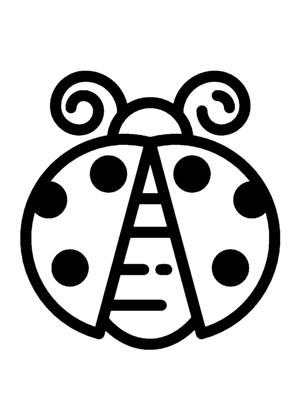 Трафареты Божья коровка Божья коровка − трафарет 13