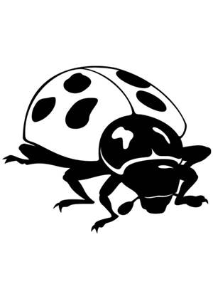 Трафареты Божья коровка Божья коровка − трафарет 3