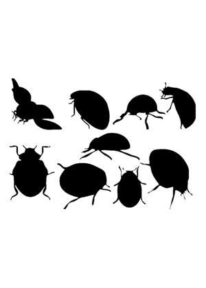 Трафареты Божья коровка Божья коровка − трафарет 8