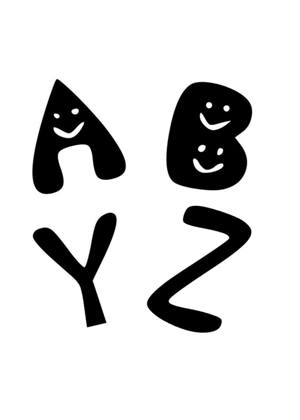 Буквы по отдельности − шаблон 6