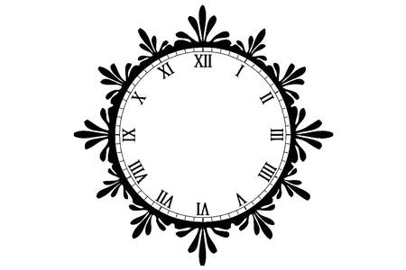 Часы − трафарет 1