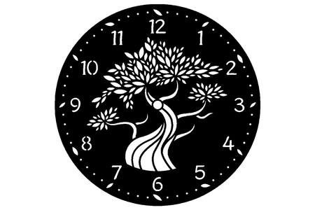 Часы − трафарет 10