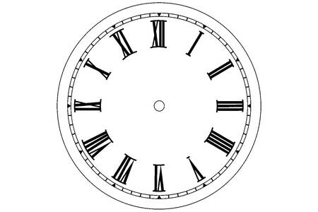 Часы − трафарет 12