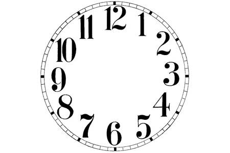 Часы − трафарет 15