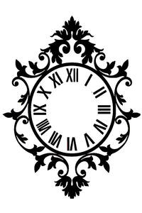 Часы − трафарет 16