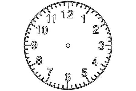 Часы − трафарет 17