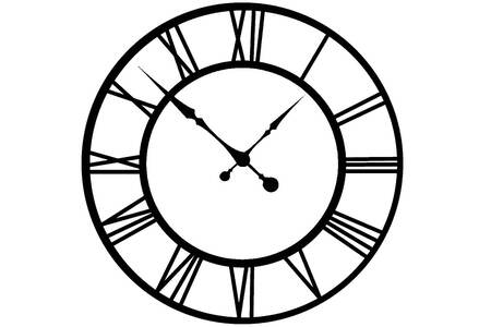 Часы − трафарет 18