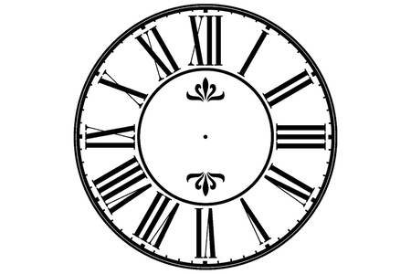 Часы − трафарет 19