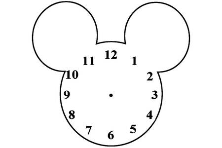 Часы − трафарет 21