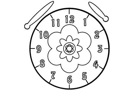 Часы − трафарет 23