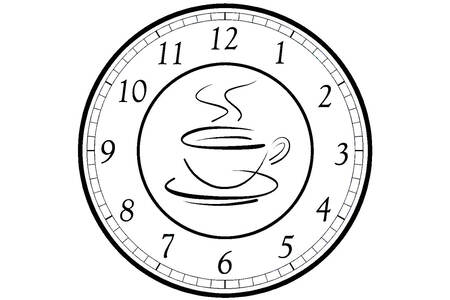 Часы − трафарет 24