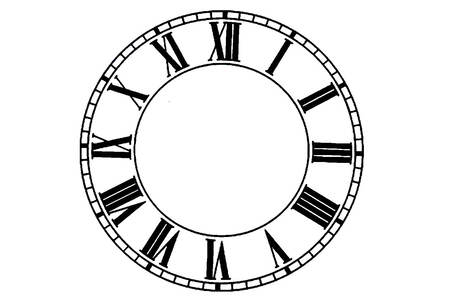 Часы − трафарет 3