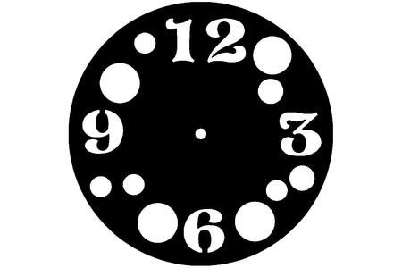 Часы − трафарет 5