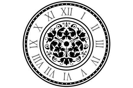 Часы − трафарет 8