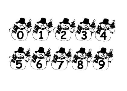 Цифры по отдельности Цифры по отдельности − шаблон 11