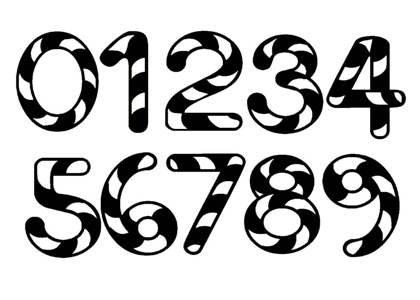 Цифры по отдельности Цифры по отдельности − шаблон 12