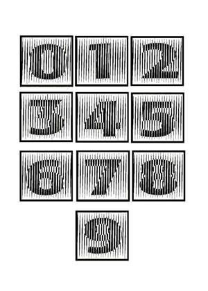 Цифры по отдельности Цифры по отдельности − шаблон 13