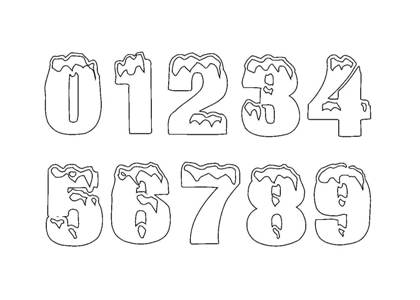 Цифры по отдельности Цифры по отдельности − шаблон 14