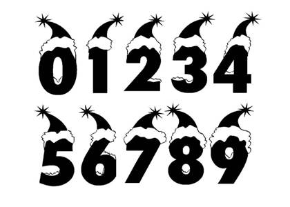 Цифры по отдельности Цифры по отдельности − шаблон 15