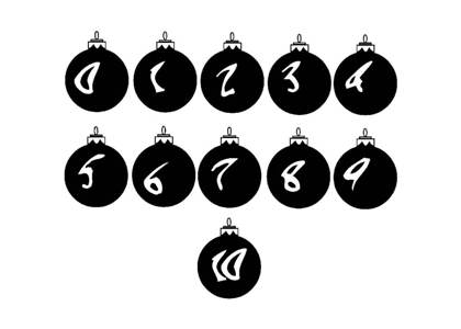 Цифры по отдельности Цифры по отдельности − шаблон 16