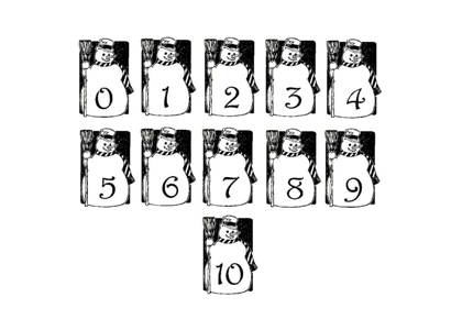 Цифры по отдельности Цифры по отдельности − шаблон 18