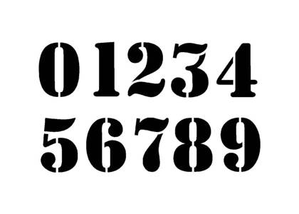 Цифры по отдельности Цифры по отдельности − шаблон 19