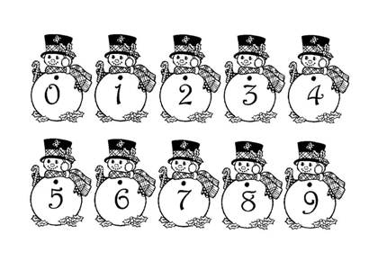 Цифры по отдельности Цифры по отдельности − шаблон 21