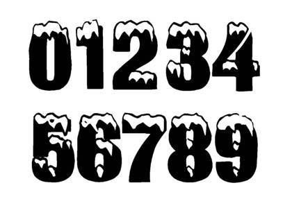 Цифры по отдельности Цифры по отдельности − шаблон 22