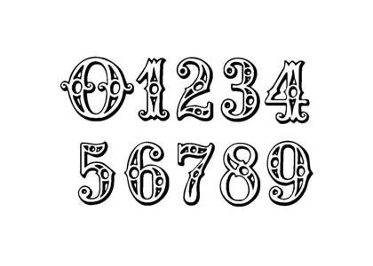 Цифры по отдельности Цифры по отдельности − шаблон 26