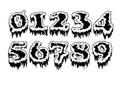 Цифры по отдельности Цифры по отдельности − шаблон 3