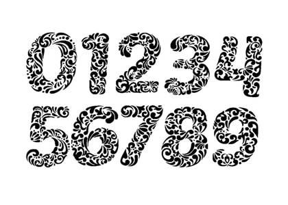 Цифры по отдельности Цифры по отдельности − шаблон 4