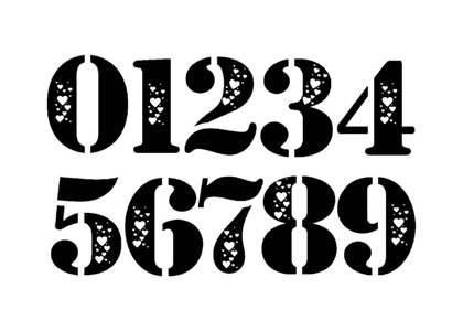 Цифры по отдельности Цифры по отдельности − шаблон 5