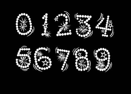 Цифры по отдельности Цифры по отдельности − шаблон 6