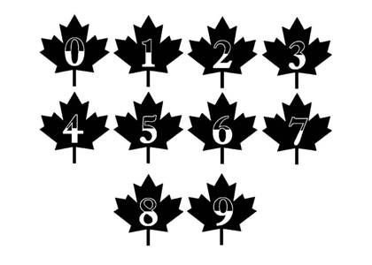 Цифры по отдельности Цифры по отдельности − шаблон 7