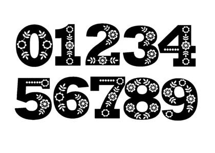 Цифры по отдельности Цифры по отдельности − шаблон 8