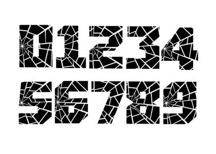 Цифры по отдельности Цифры по отдельности − шаблон 9