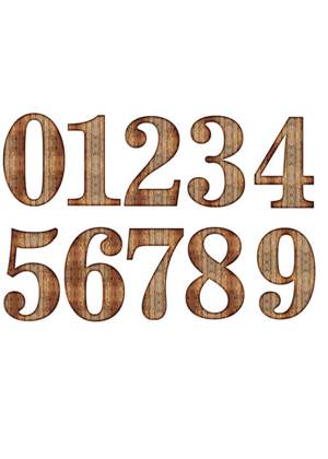 Цветные цифры − шаблон 18