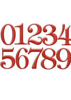 Цветные цифры − шаблон 24