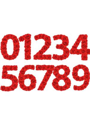 Цветные цифры − шаблон 26