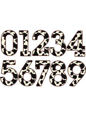 Цветные цифры − шаблон 9